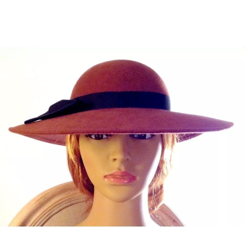 JOE BILL MILLER WOMEN'S WIDE BRIMMED HAT W/BLACK BAND/BOW